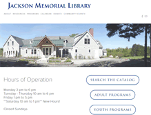 Tablet Screenshot of jacksonmemoriallibrary.org